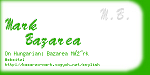mark bazarea business card